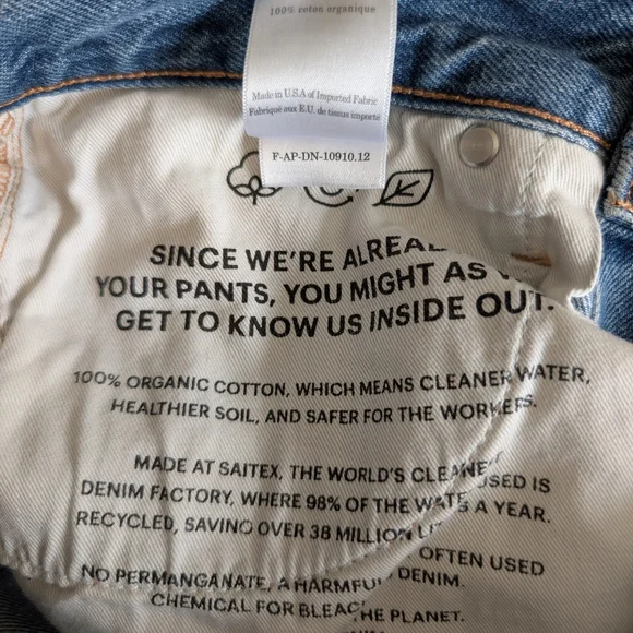 Everlane Womens 27 The 90s Cheeky Straight Jean Organic Cotton Classic Preppy - Picture 8 of 8